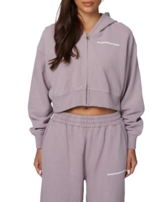Women's Essential Cropped Zip Hoodie