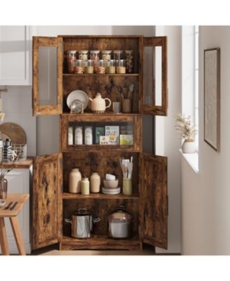 Tall Bathroom Cabinet, Storage Cabinet with Door and Drawer, Adjustable Shelf, Storage Freestanding for Laundry Room, Kitchen