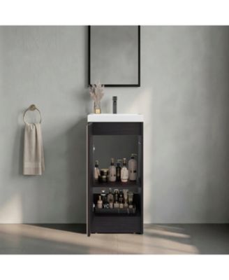 Homer Floor Bathroom 32" H, One Door and Two Interior Shelve