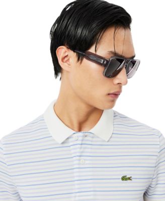 Men's Classic Fit Striped Pique Polo Shirt