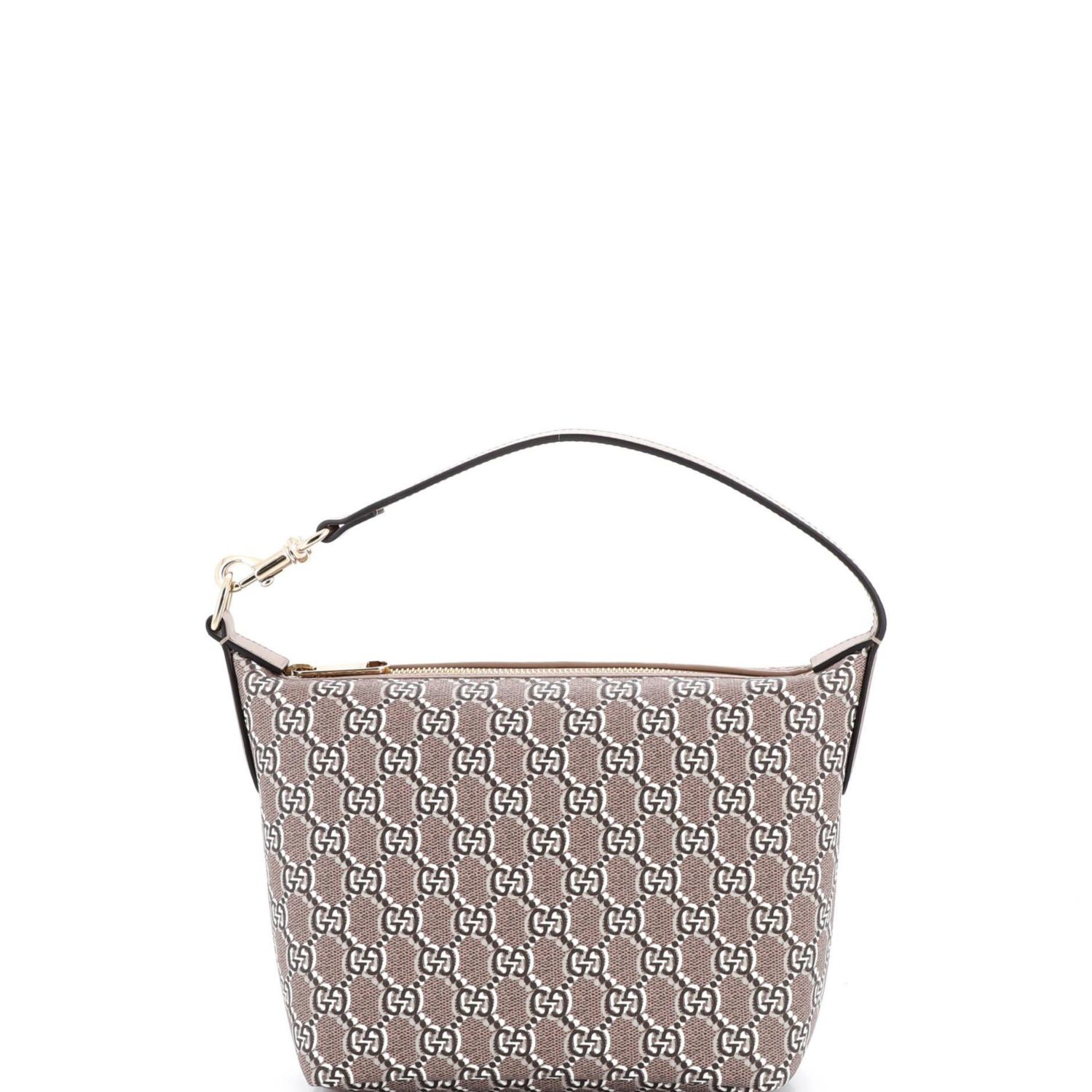 Super Mini Ophidia Zip Shoulder Bag GG Shadow Coated Canvas