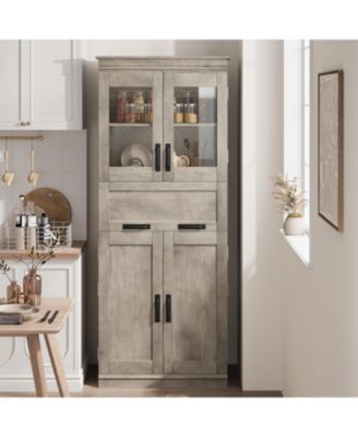 Tall Bathroom Cabinet, Storage Cabinet with Door and Drawer, Adjustable Shelf, Storage Freestanding for Laundry Room, Kitchen