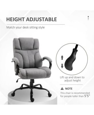 500 lbs Big and Tall Office Chair with Wide Seat and Linen Finish