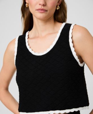 Women's Sleeveless Scoop Neck Cotton Top