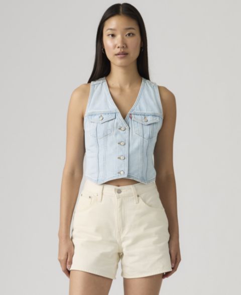 Женские жилеты Levi's Women's Mainline V-Neck Cotton Racer Vest