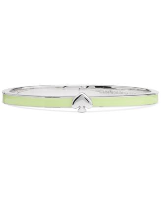 Silver Plated Thin Enamel Bangle Bracelet