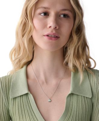 Gold-Tone Brass Spade Enamel Mini Pendant Necklace