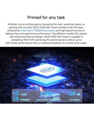 V500 Tower Desktop Intel Core i7 16GB RAM Intel UHD Graphics 1TB SSD Storage Windows 11 Home