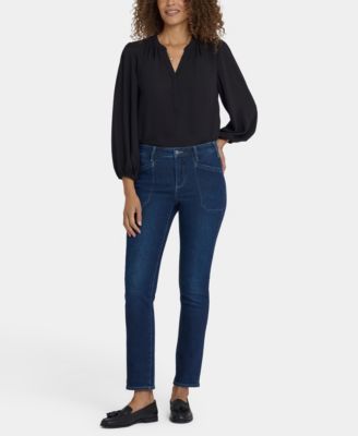 Petite Sheri Slim with Welt Utility Pockets Jeans
