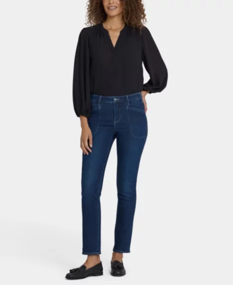 Petite Sheri Slim with Welt Utility Pockets Jeans - Ink Skyline