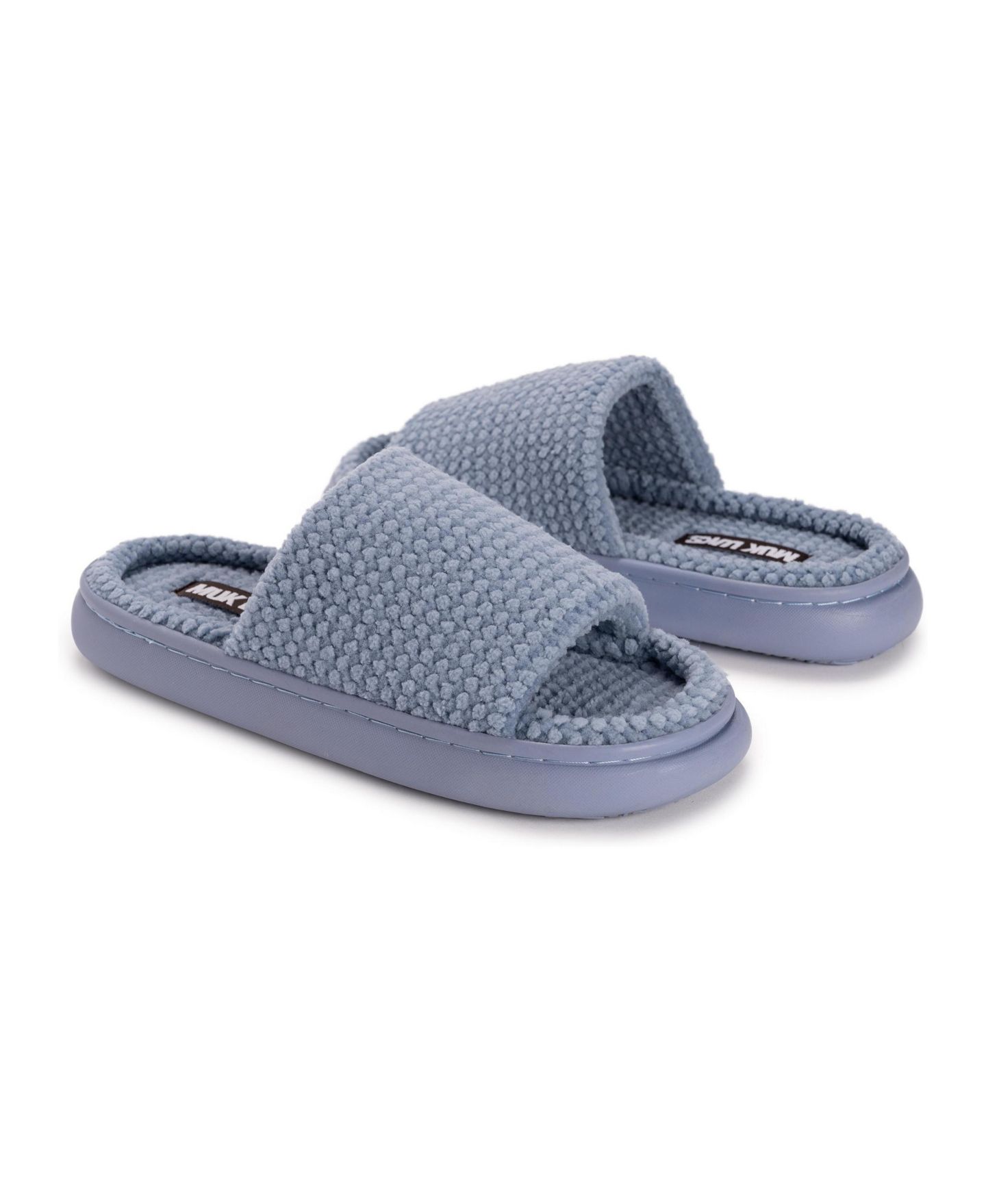 Женские тапочки MUK LUKS Marsai Slide Slipper, цвет: Шамбре синий — фото 3