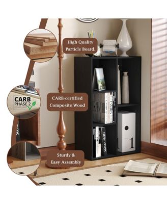 5 Cube Storage Bookshelf Kids Toy Organizer Horizontal Vertical, Black