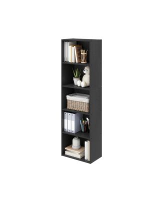 HOMLUX 5 Cube Decorative Open Bookshelf Kids Toy Storage Organizer Horizontal Vertical, Black