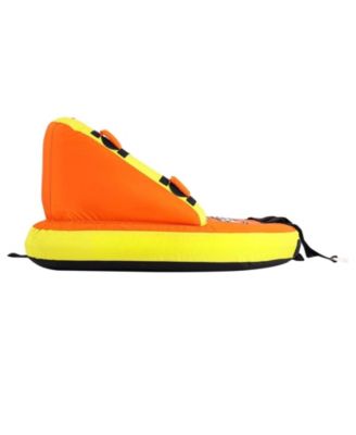 1-2 Rider Towable Boat Tube with Backrest and Nylon Cover