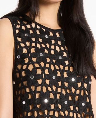 MICHAEL Women's Sleeveless Crew Neck Mini Dress