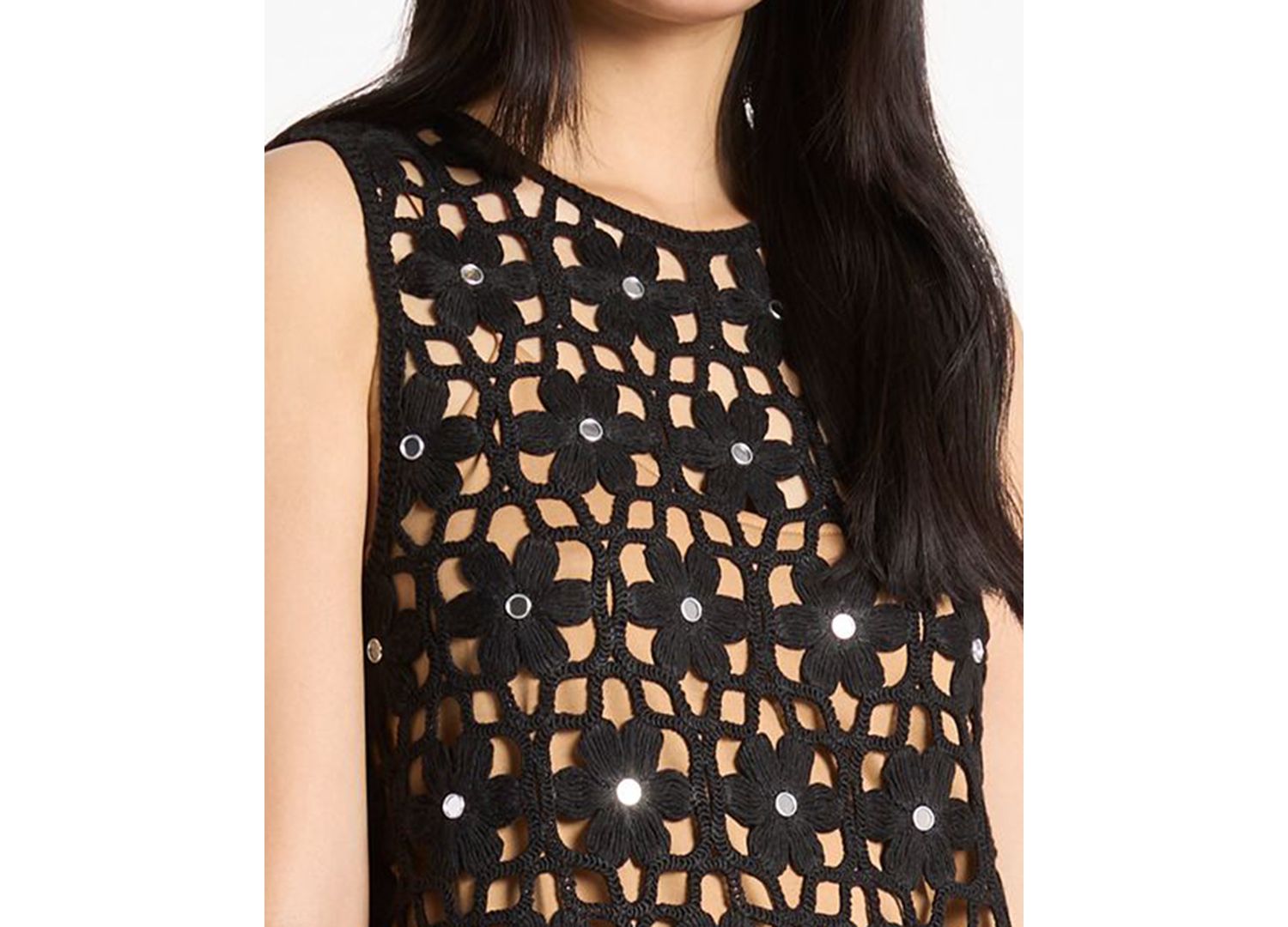Women's Sleeveless Crew Neck Mini Dress