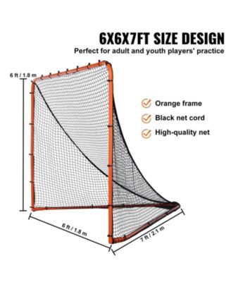 6 x 6 Ft Folding Lacrosse Goal with Steel Frame