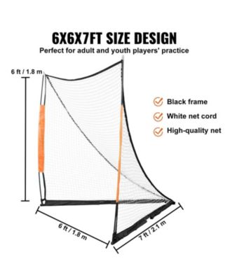 6 x 6 Ft Portable Lacrosse Goal with Fiberglass Frame and Carry Bag