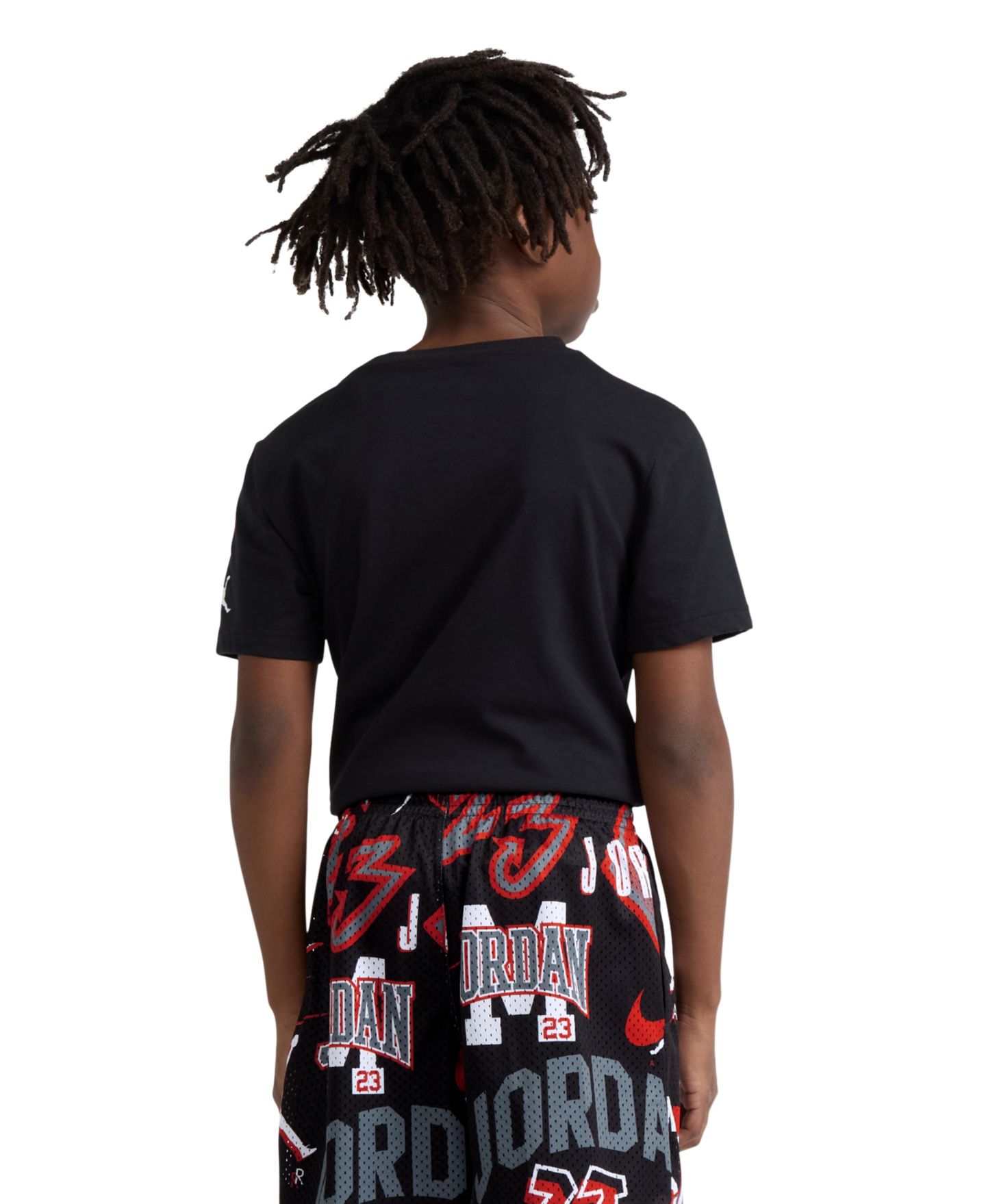 Шорты Jordan Dynasty Printed Elastic Waist Shorts для мальчиков, цвет: Чёрный / Красный — фото 3