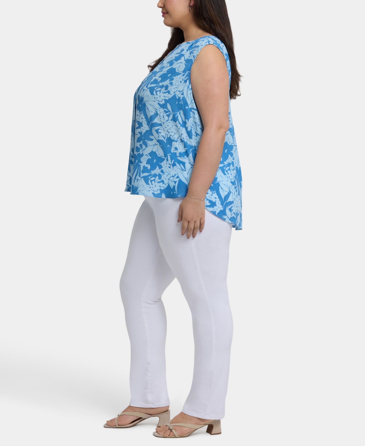 Plus Size Sleeveless Pintuck Top