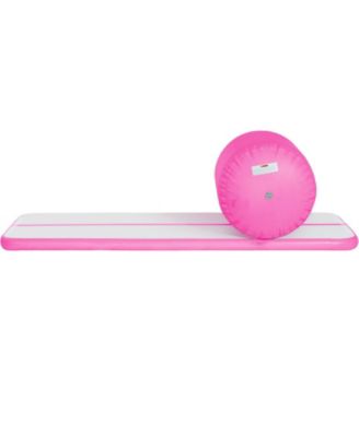 2-Piece Inflatable Gymnastics Air Mat Set with Air Roller and Pump