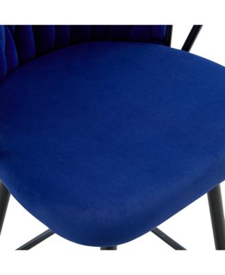 Velvet Bar Stool Set of 2, Swivel Counter Height Chairs with Metal Frame and Woven Rope Backrest for Kitchen Island, Home Pub