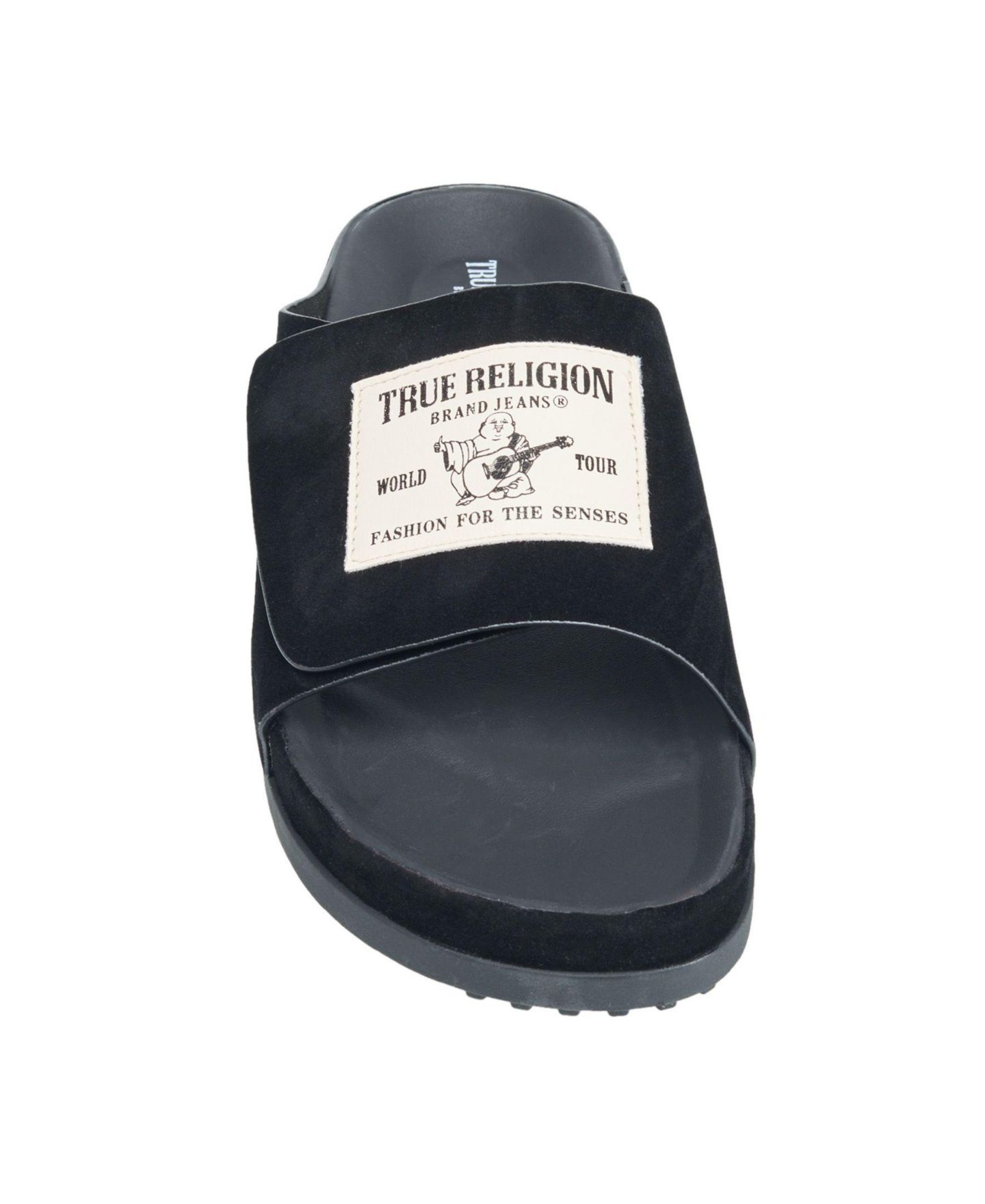 Мужские сандалии True Religion Cudi Velcro Strap SRS Logo Patch Sandal, цвет: Чёрный — фото 5