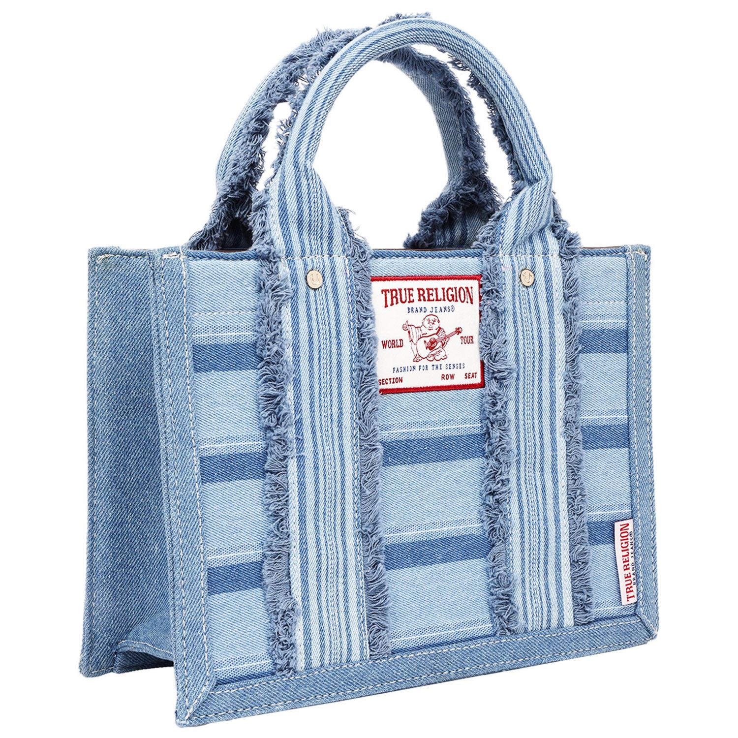 Multi-Stripe Modern Tote with Removable Crossbody Strap