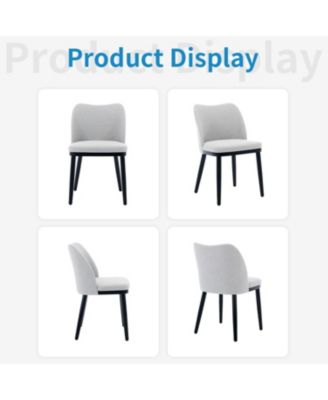 Dining Chairs Set of 6,Upholstered Dining Room Side Chairs,Chair for Dining with Padded Seat and Wood Legs,Modern Dining Chair for Restaurant