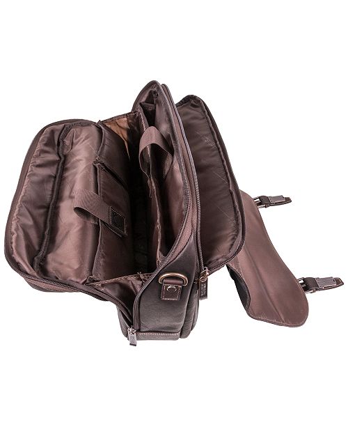 Cole Reaction Colombian Leather Flapover Laptop Bag Backpacks