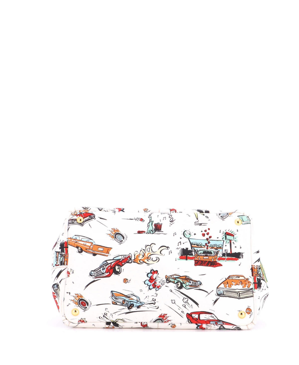 Pre-Owned Prada Medium Canapa Convertible Tote Printed Canvas
