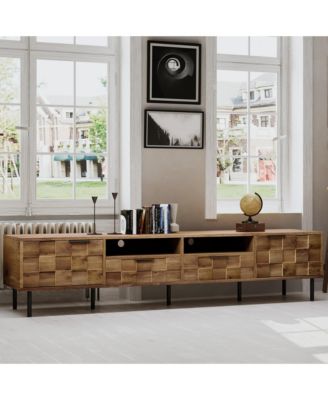 Storage Cabinet with TV Stand for TVs with 2 Drawers