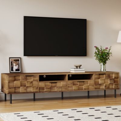 Storage Cabinet with TV Stand for TVs with 2 Drawers