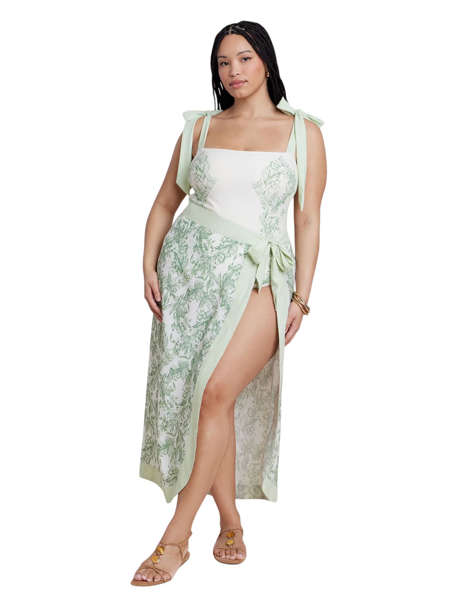 Women's Plus Size Midi Wrap Skirt
