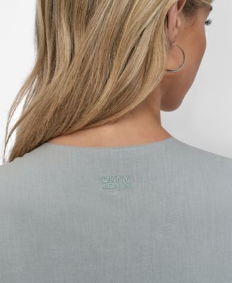 Women's Sleeveless Keyhole Crewneck Tiered Maxi Dress