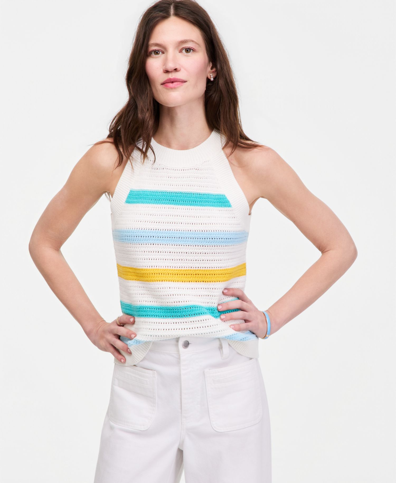 Women's Pointelle Stitch Sweater Tank