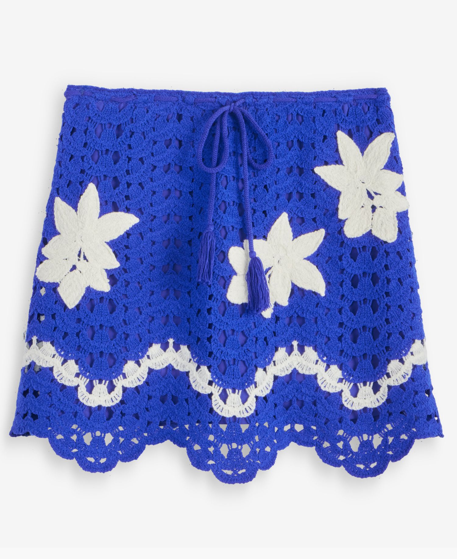 Women's 3D Flower Crochet Mini Skirt