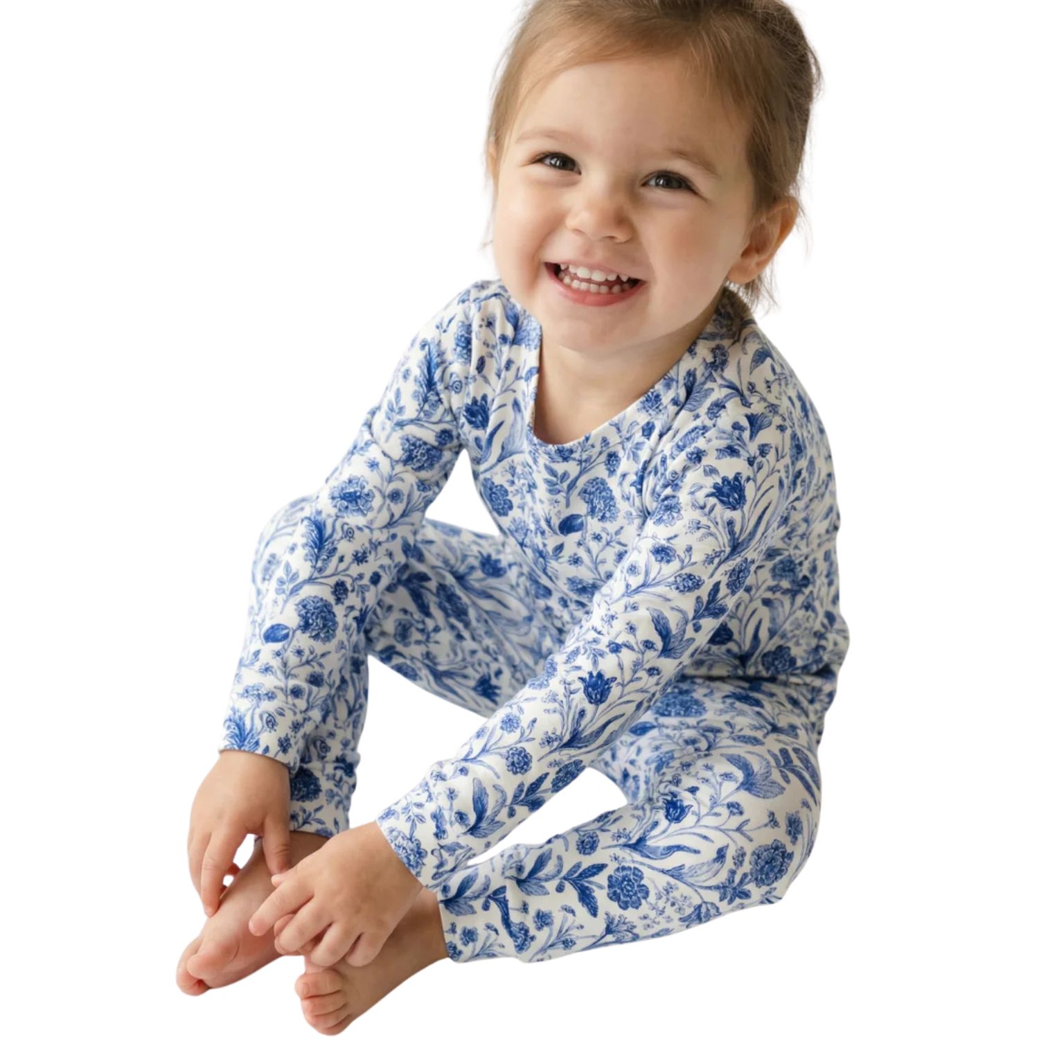 Baby Girls Porcelain Vine Pajama Set