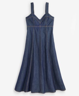white christmas dresses Macy Ruffle Denim Romper main image 0