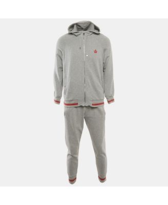 Men's Cotton Knit Hooded Sweat Jacket & Joggers
