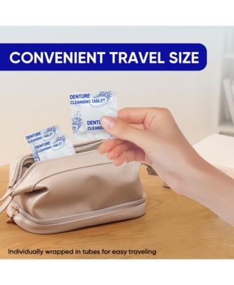 Retainer Cleaner with 120 Denture Cleaning Tablets, Quickly Remove Odors, Discoloration Stains & Plaque from Aligner, Mouth Guard, Night Guard and More Dental Appliances