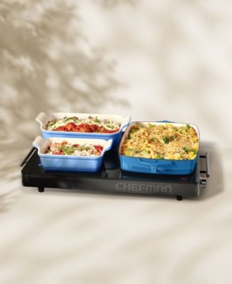 Family-Sized Glass Top Warming Tray