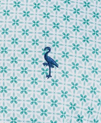 Men's Geo Floral Printed Performance Polo