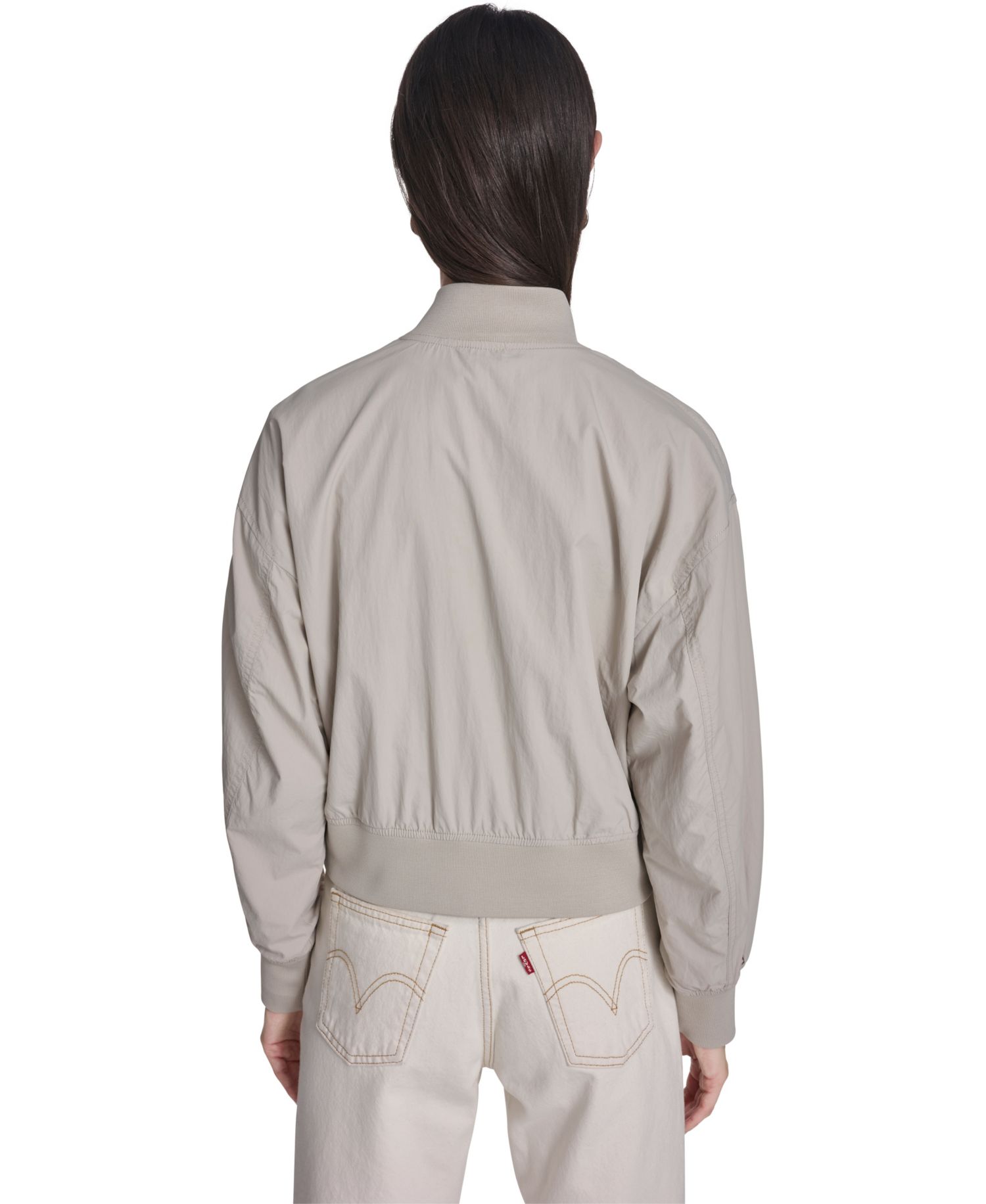 Trendy Plus Size Lightweight Zip-Front Bomber Jacket
