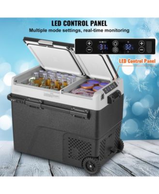 58 L Dual Zone 12 Volt Car Refrigerator with -4°F to 68°F Range