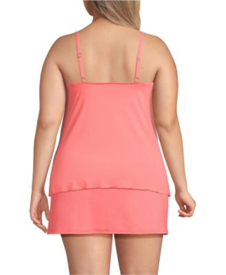 Plus Size Tulip Hem Tankini Top