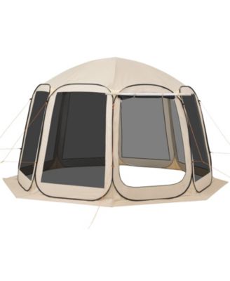 12 x 11 Ft Pop-Up Screen House Tent for 10-12 People with Awning