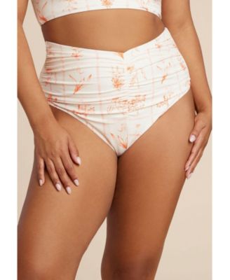 Plus Size Ruched Highwaist Bikini Bottom