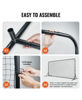 12 x 6 Ft Soccer Rebounder Net with Carry Bag