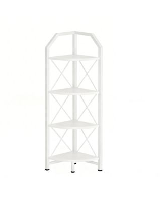 Corner Shelf Industrial Storage Stand Bookcase Plant Display Rustic